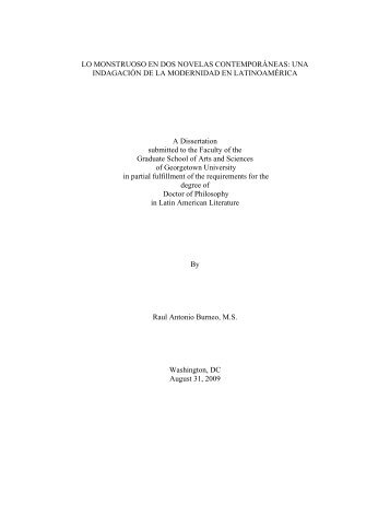 LO MONSTRUOSO EN DOS NOVELAS CONTEMPORÁNEAS: UNA ...