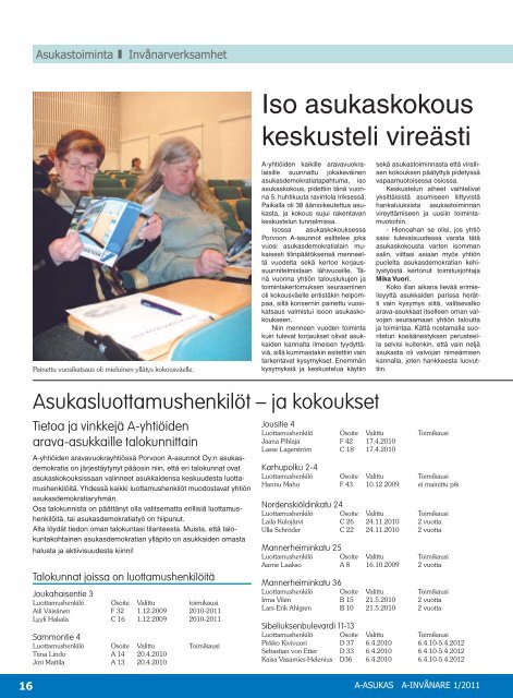 01/2011 - A-yhtiöt