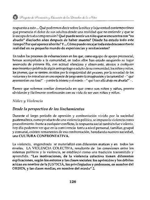 Informe 1998 Situación de la Niñez en Guatemala - odhag