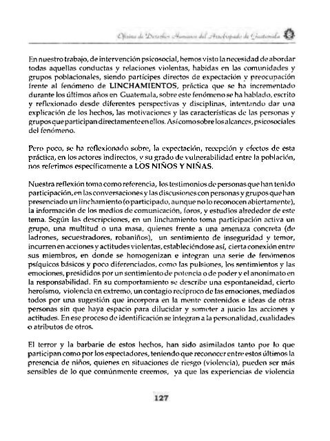 Informe 1998 Situación de la Niñez en Guatemala - odhag