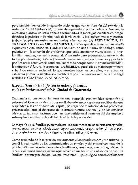 Informe 1998 Situación de la Niñez en Guatemala - odhag