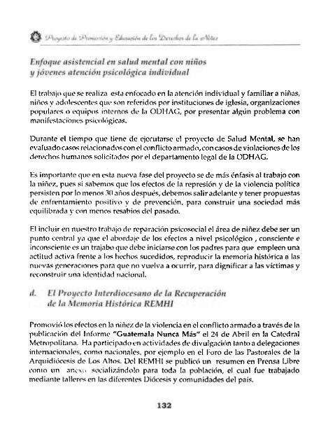 Informe 1998 Situación de la Niñez en Guatemala - odhag