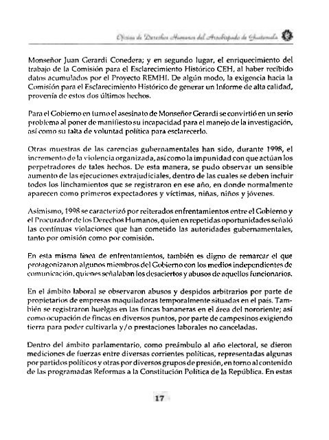 Informe 1998 Situación de la Niñez en Guatemala - odhag