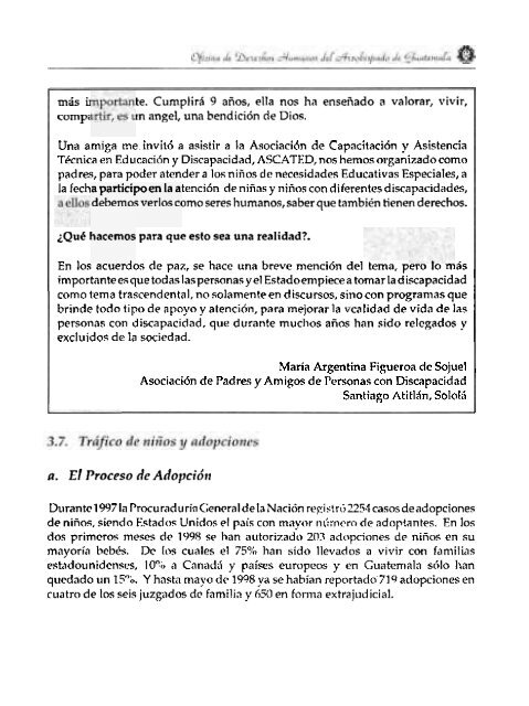 Informe 1998 Situación de la Niñez en Guatemala - odhag