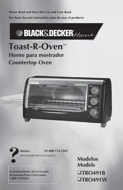 Toast R Oven Applica Use and Care Manuals