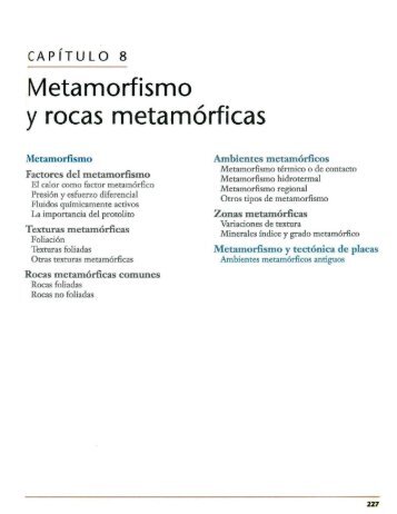 y rocas metamórficas - UNAM