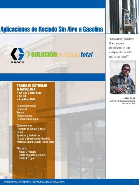 Rociadores Sin Aire a Gasolina - Graco Inc.