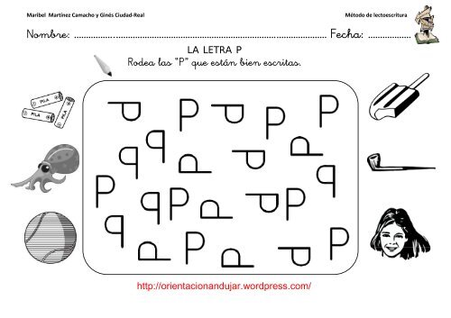 la letra P - Orientacion Andujar