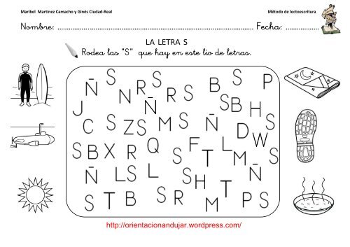 programa de lectoescritura completo orientacionandujar consonante s