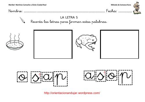 programa de lectoescritura completo orientacionandujar consonante s