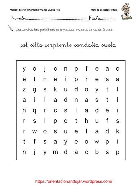programa de lectoescritura completo orientacionandujar consonante s