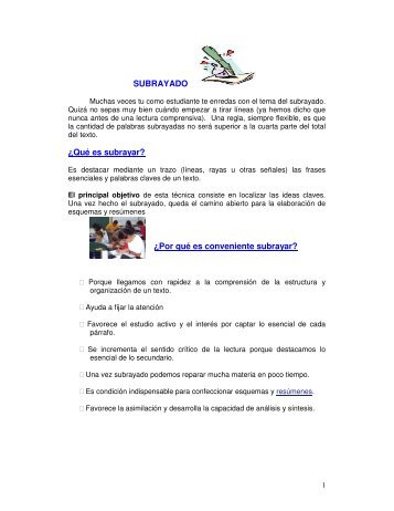 Técnica de subrayado