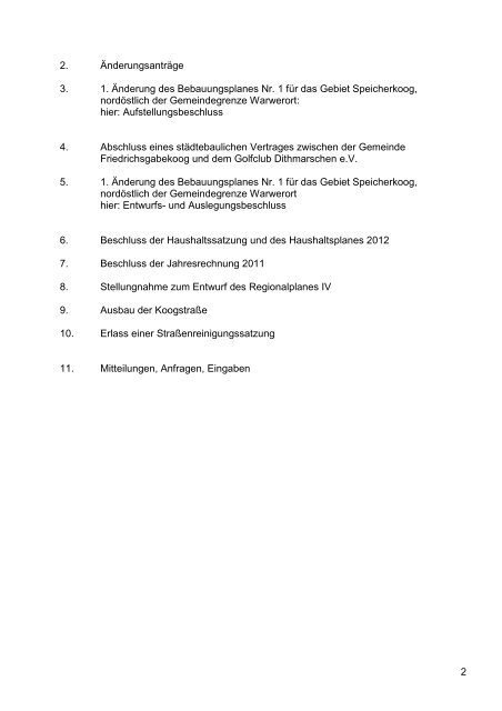 Sitzung vom 20.06.2012 - Amt Büsum