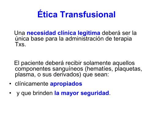 Terapia Transfusional