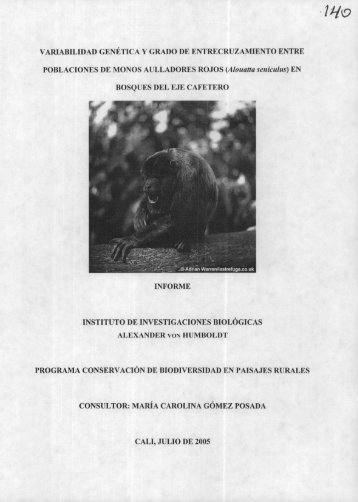 VARIABILIDAD GENÉTICA Y GRADO DE ENTRECRUZAMIENTO ...
