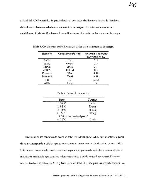 VARIABILIDAD GENÉTICA Y GRADO DE ENTRECRUZAMIENTO ...