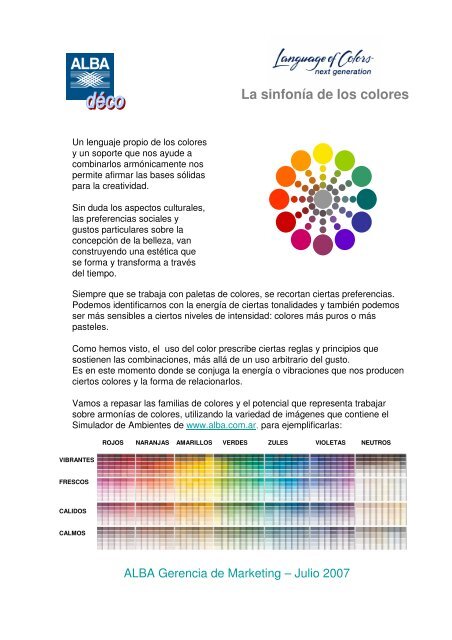 La sinfonía de los colores - Alba