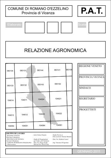 Relazione agronomica - Comune di Romano d'Ezzelino