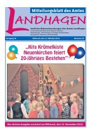 Mitteilungsblatt des Amtes - Amt Landhagen