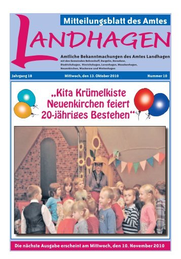 Mitteilungsblatt des Amtes - Amt Landhagen