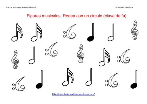 Figuras musicales; Rodea con un circulo (redonda) - Orientacion ...