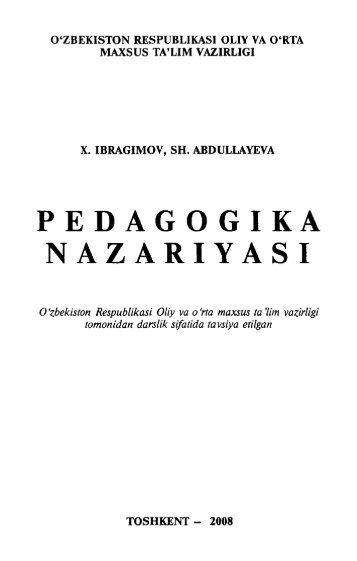 PEDAGOGIKA NAZARIYASI