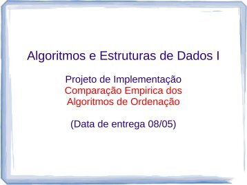 Algoritmos e Estruturas de Dados I