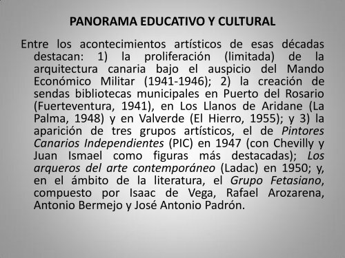 CANARIAS, 1937-1960: AUTARQUÍA ECONÓMICA ...