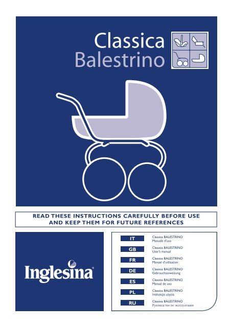 PaseoBebe.com | Manual de Instrucciones | Inglesina Classica ...