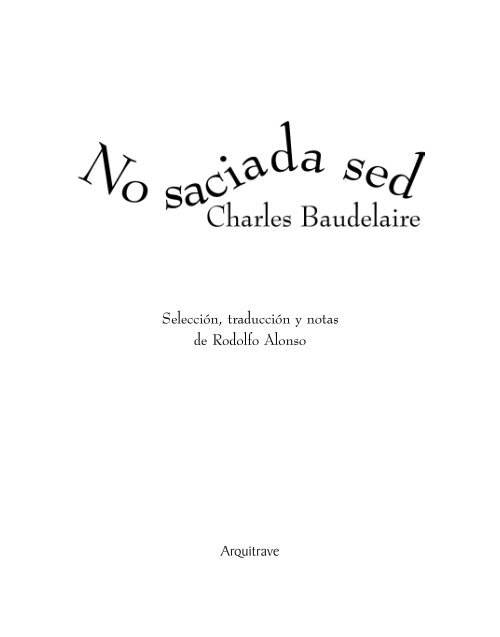 Charles Baudelaire PDF - Arquitrave