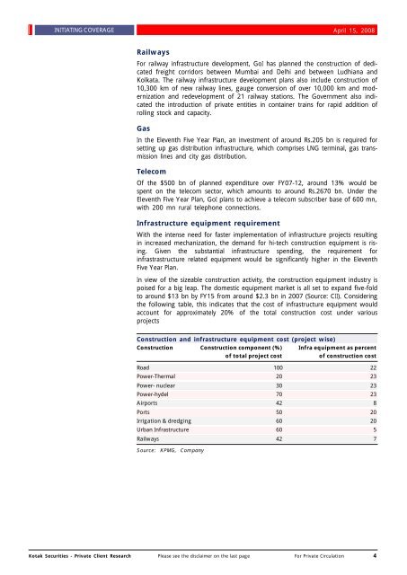 Kotak Securties Limited - Srei Infrastructure Finance Limited