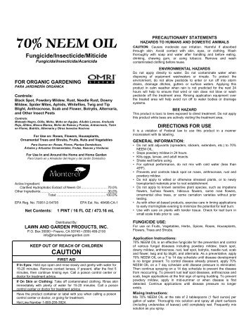 70% NEEM OIL - Do My Own Pest Control
