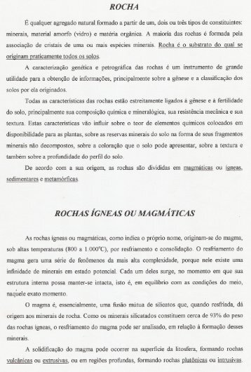 ROCHA ROCHAS iGNEAS OU MAGMATICAS