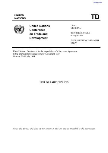 lista de participantes - Unctad