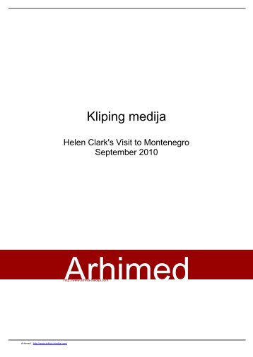 Kliping medija - UNDP in Montenegro