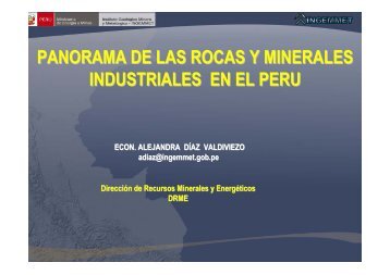 panorama de las rocas y minerales industriales en el peru