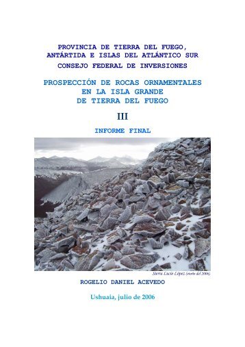 Rocas ornamentales de la Tierra Del Fuego - Centro Austral De ...