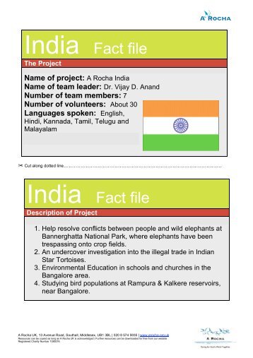 India Fact file India Fact file - A Rocha