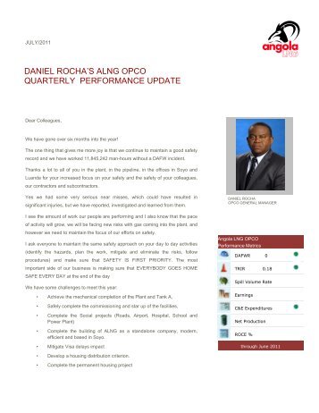 Mr. Daniel Rocha - Angola LNG