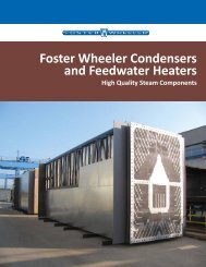 Foster Wheeler Condensers and Feedwater Heaters