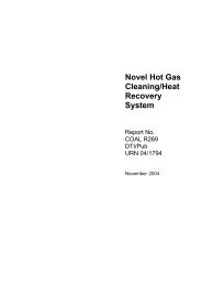 Novel Hot Gas Cleaning/Heat Recovery System