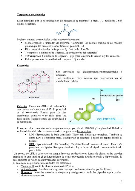 1 TEMA 3: LOS LÍPIDOS 1. Composición, características y ...