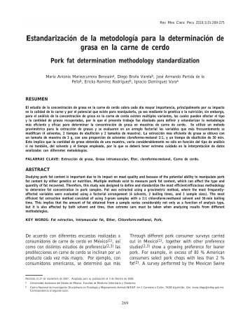 Estandarización de la metodología para la determinación de grasa ...