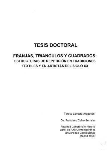 tesis doctoral franjas, triangulos y cuadrados - Biblioteca de la ...