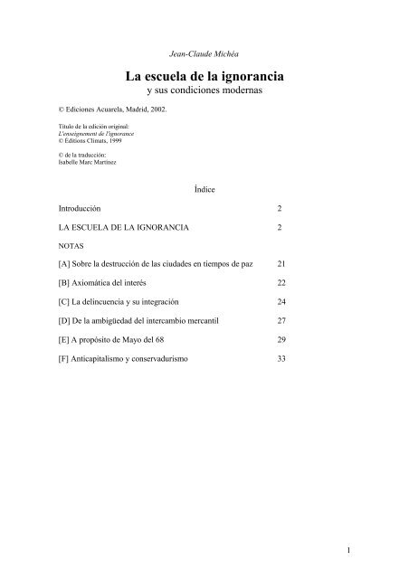 DOC) O IMPÉRIO DO MAL MENOR DE JEAN-CLAUDE MICHÉA