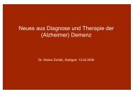 Aktuelles aus Diagnose und Therapie der (Alzheimer) Demenz