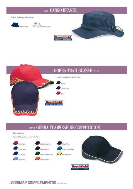 gorras y complementos - Linitex