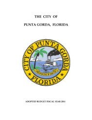 THE CITY OF PUNTA GORDA, FLORIDA