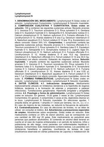 Lymphomyosot Lymphomyosot N 1. DENOMINACIÓN DEL ... - Heel