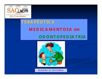 TERAPÊUTICA MEDICAMENTOSA em ODONTOPEDIATRIA